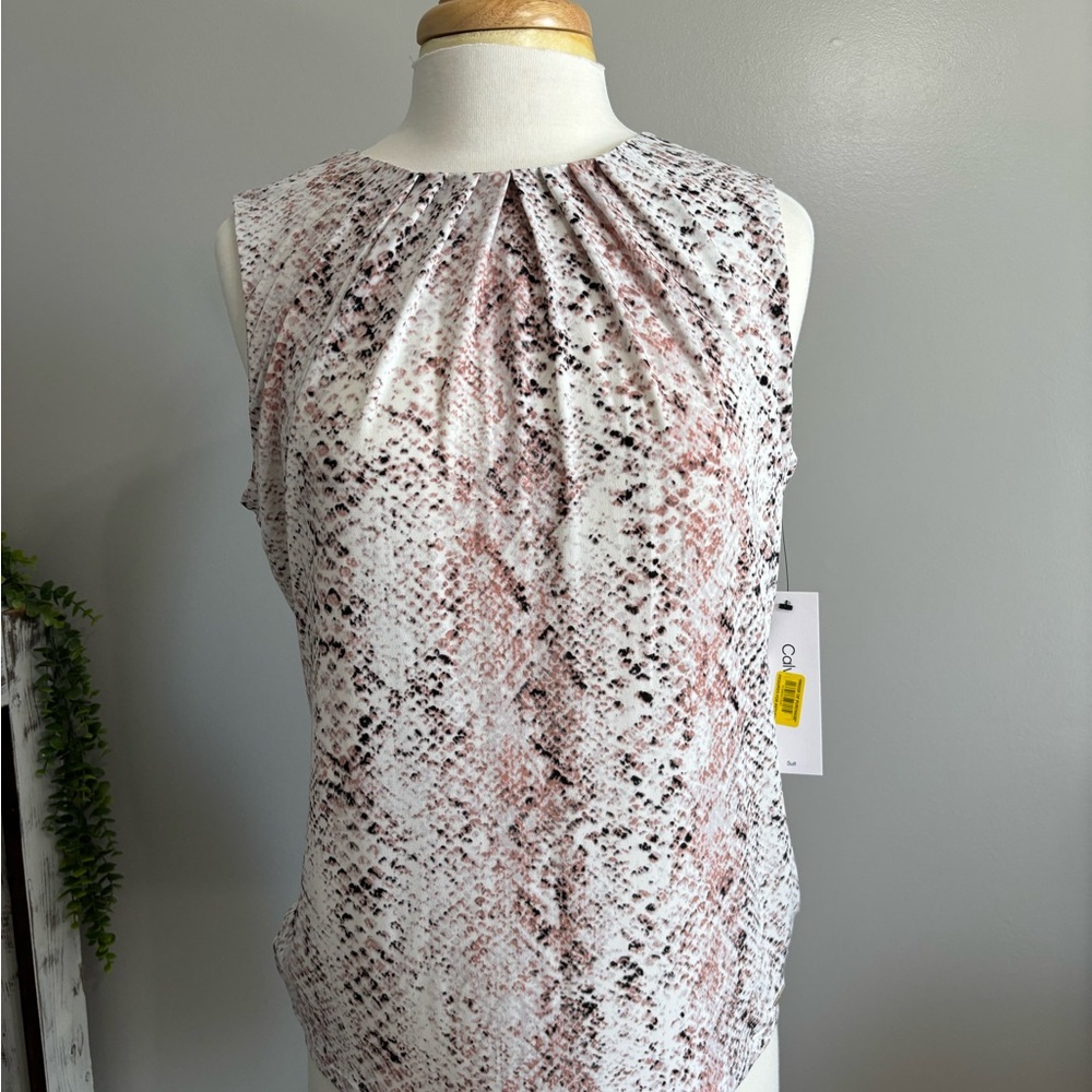 Sleeveless Snake Print Top